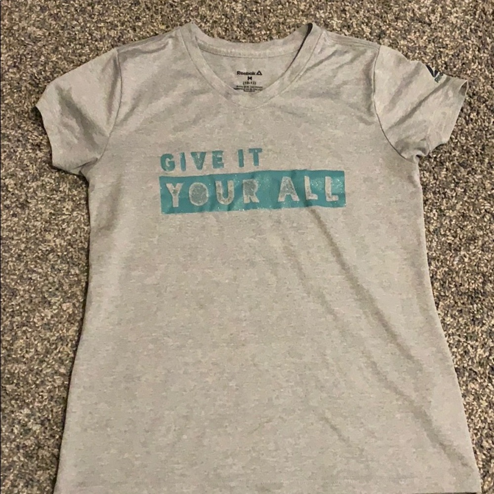 Gray Reebok shirt